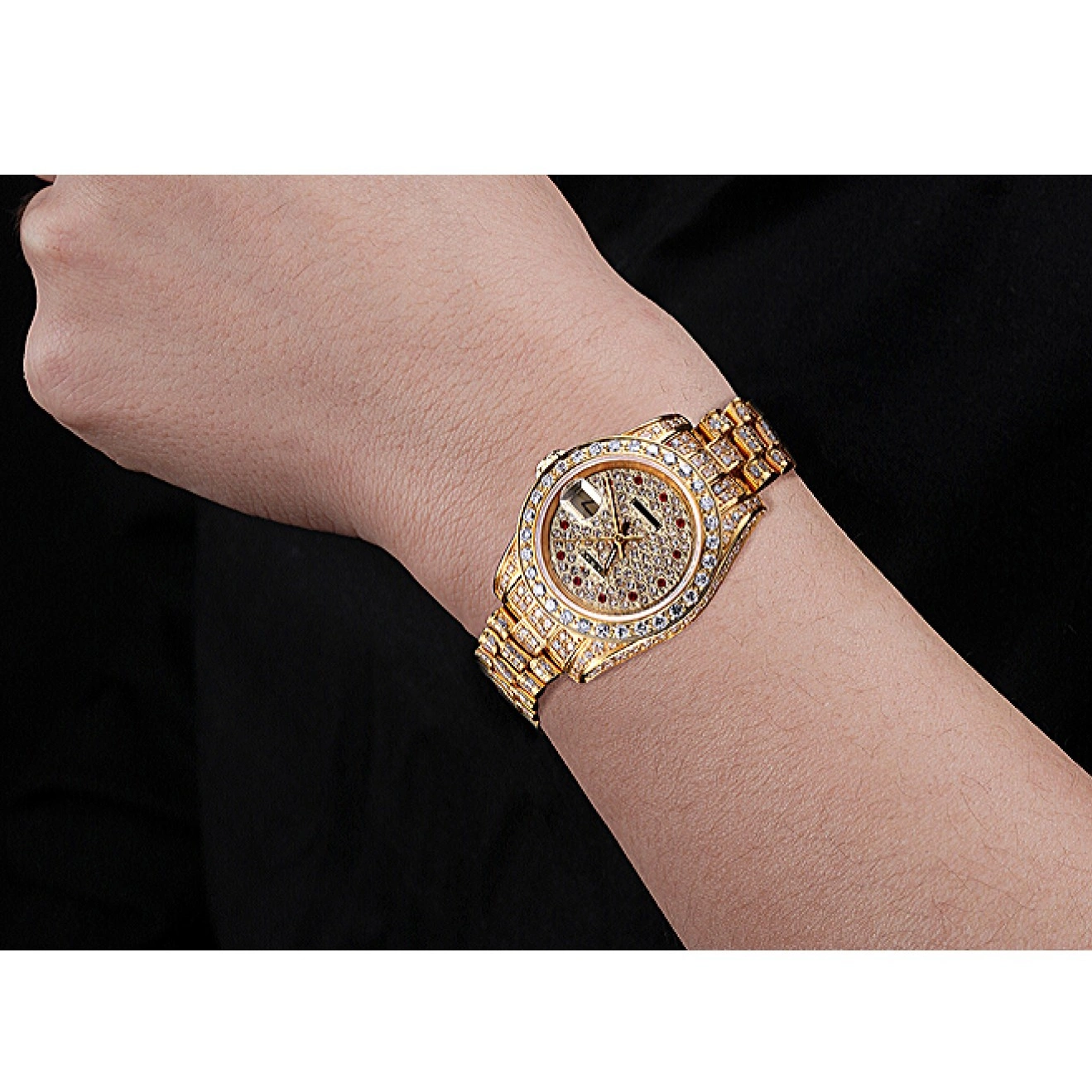 Aaa replica watch Rolex 622024 Swiss Gold Diamond DateJust Dial 0623